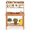 Wooden Potting Bench Table 61" Garden Planting Workstation with 3-Tier Open Shelf-Brown